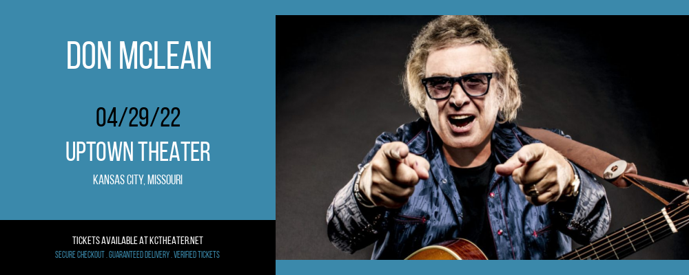 Don McLean at Uptown Theater tickets Don McLean at Uptown Theater